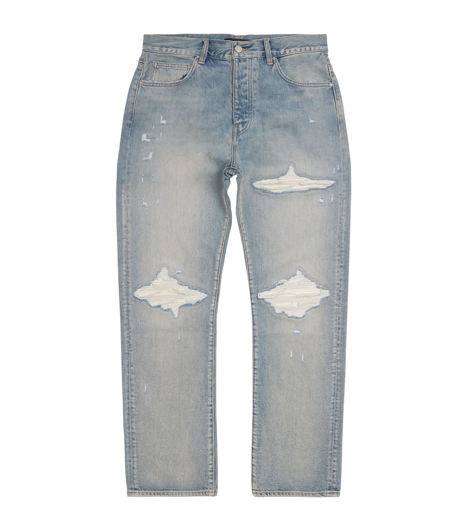 Distressed MX1 Straight Jeans