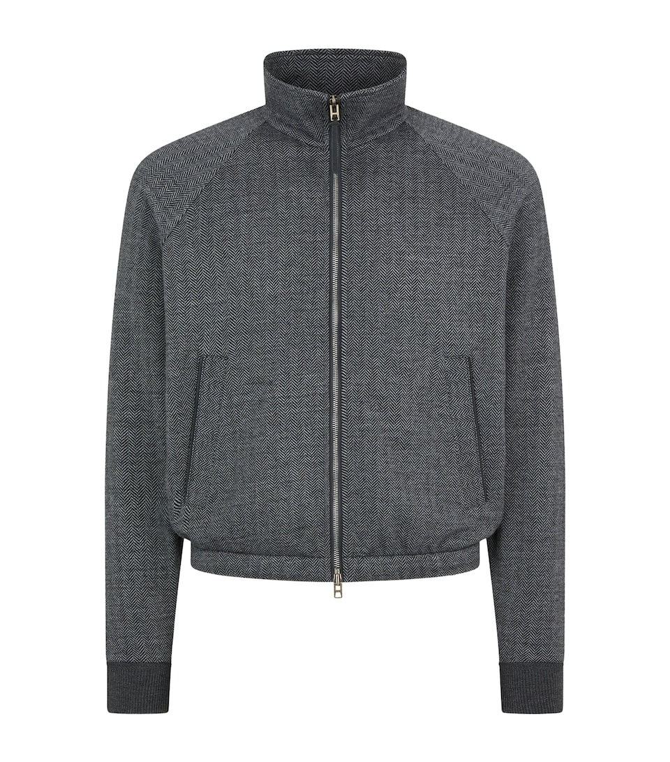 TOM FORD Mens Cotton-Wool-Cashmere-Silk Zip-Up Sweatshirt Tgb