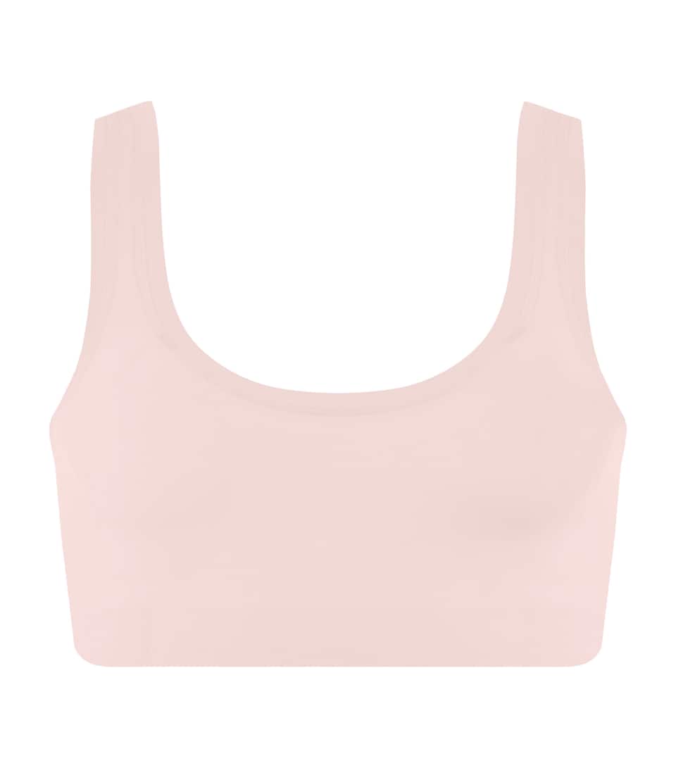 Hanro Womens Touch Feeling Padded Crop Top Rosewater