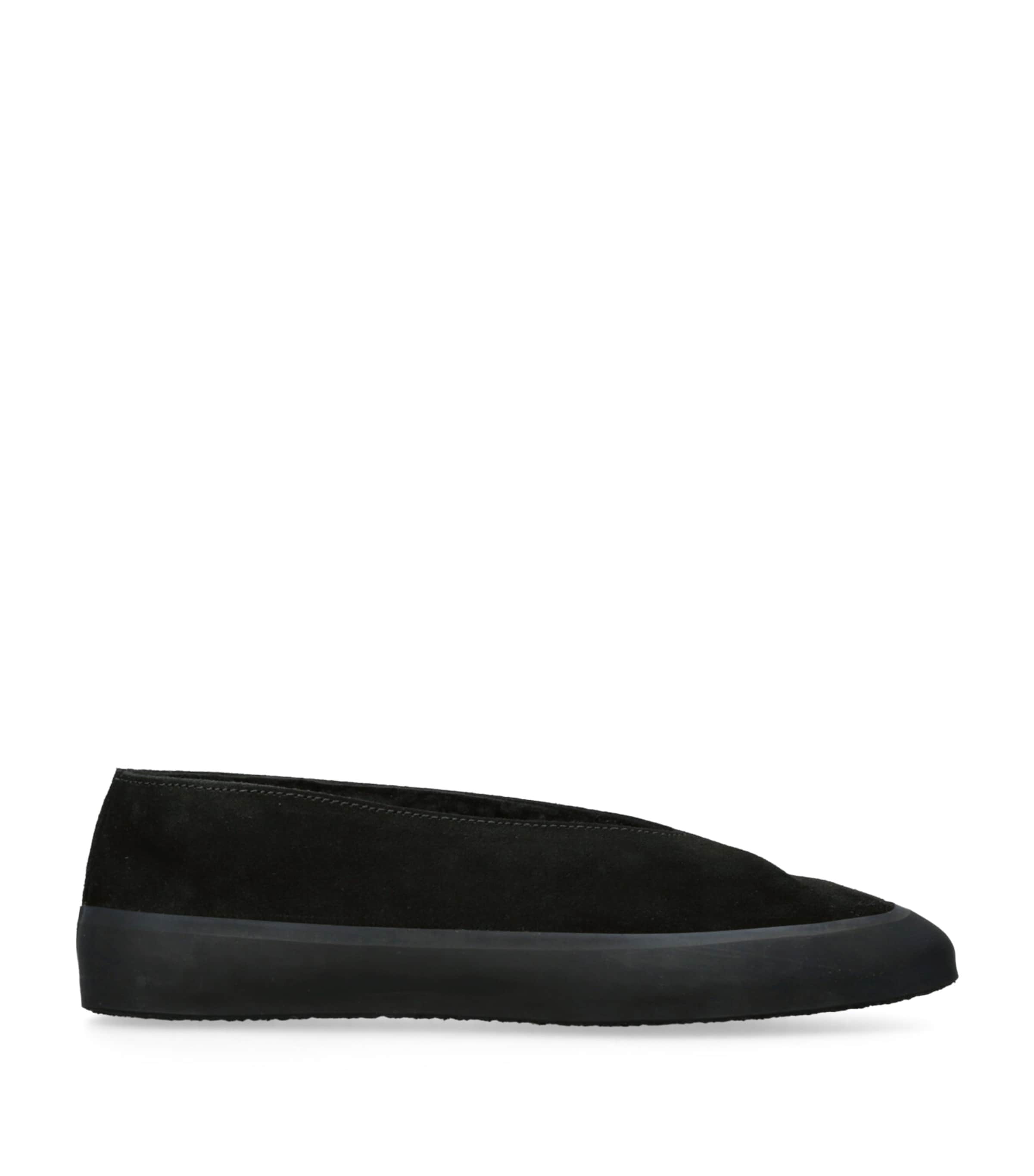 Suede-Shearling Apres Ski Flats