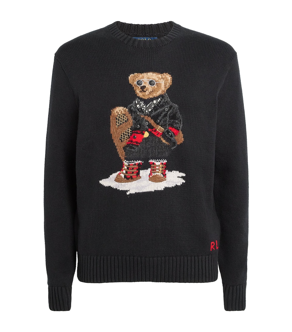 Cotton-Cashmere Holiday Bear Sweater