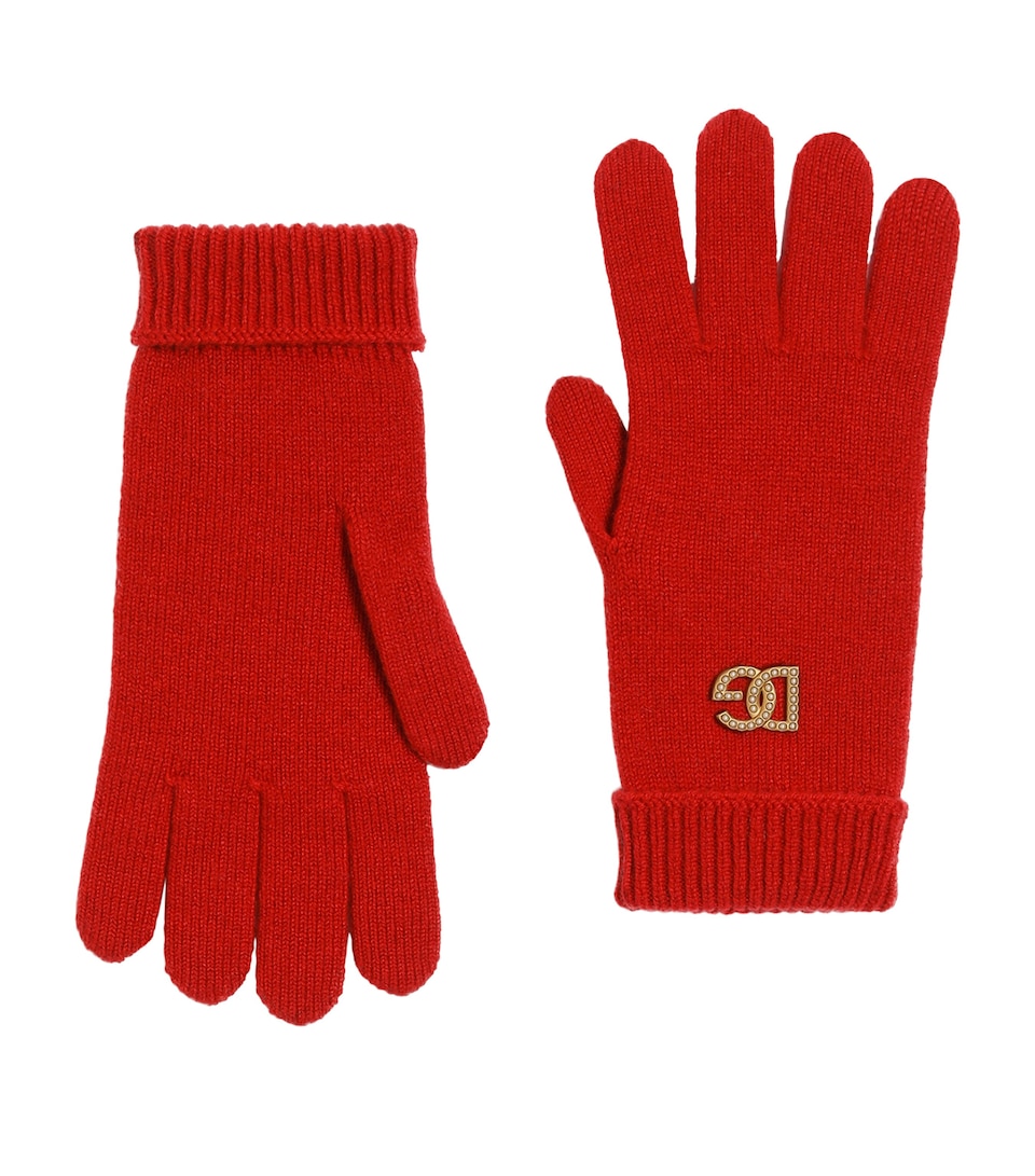 Dolce&Gabbana Virgin Wool Gloves Bright Red