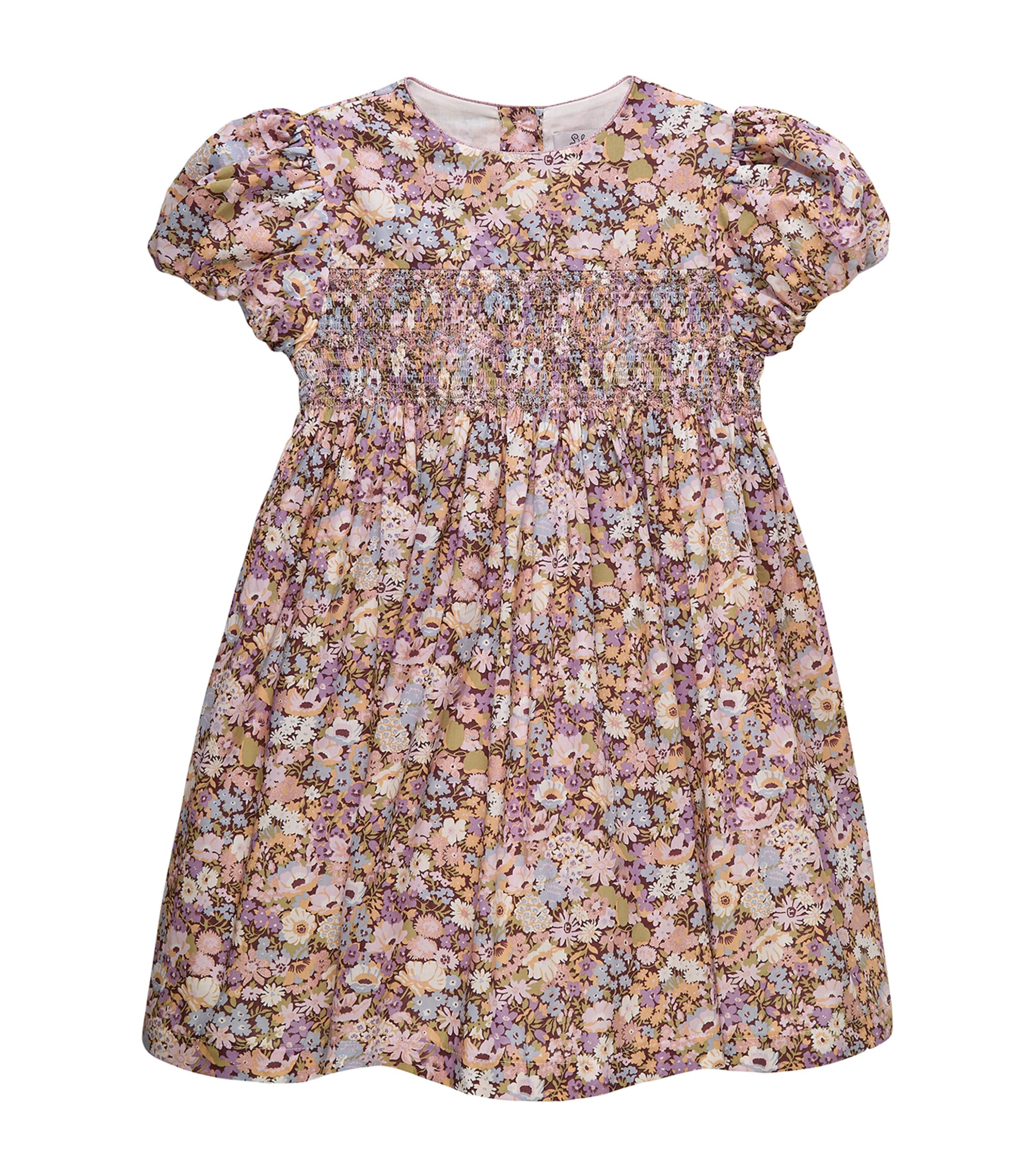 Trotters Cotton Liberty Print Smocked Dress (2-5 Years)