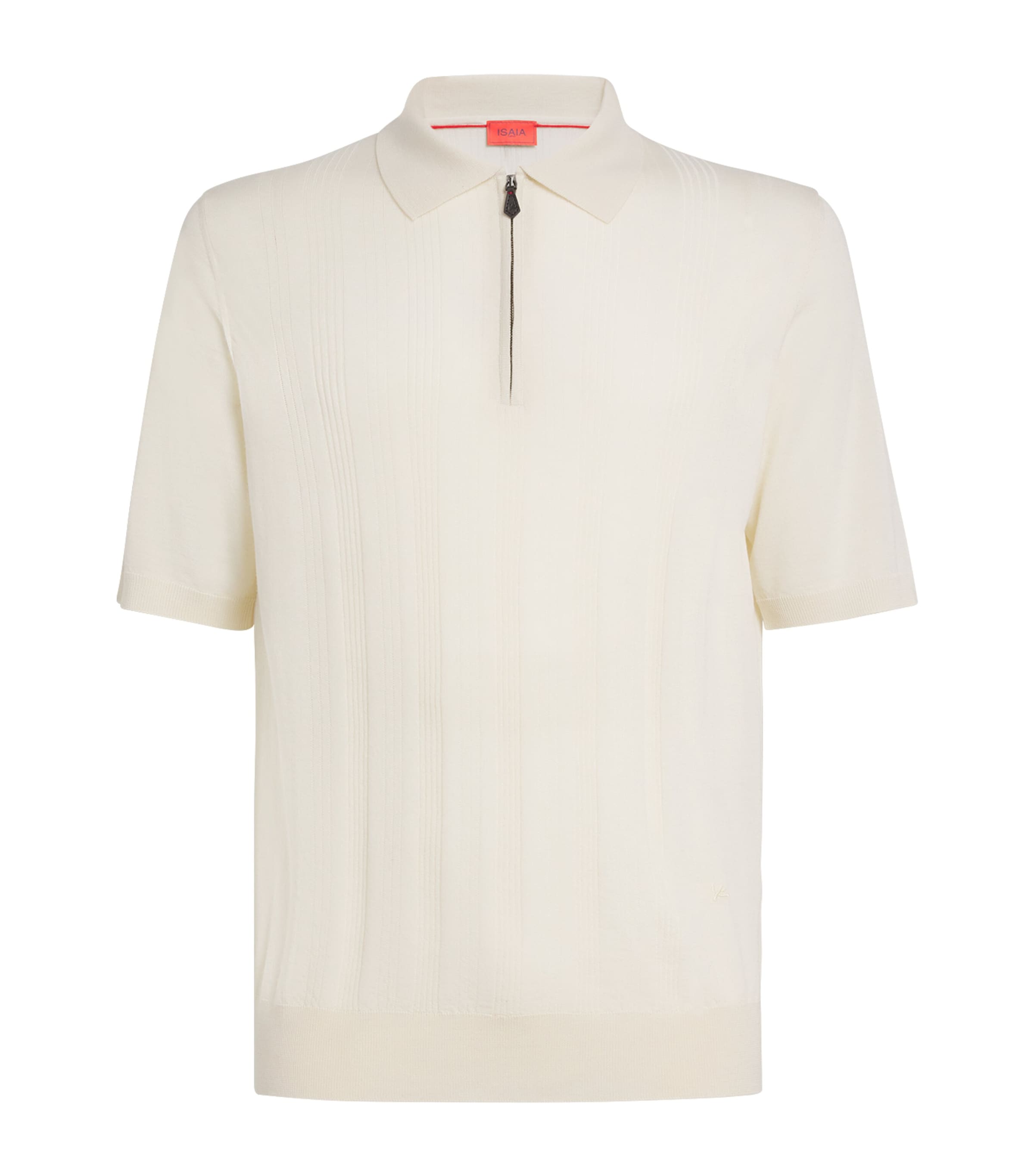 Wool-Silk-Cashmere Knit Polo Shirt
