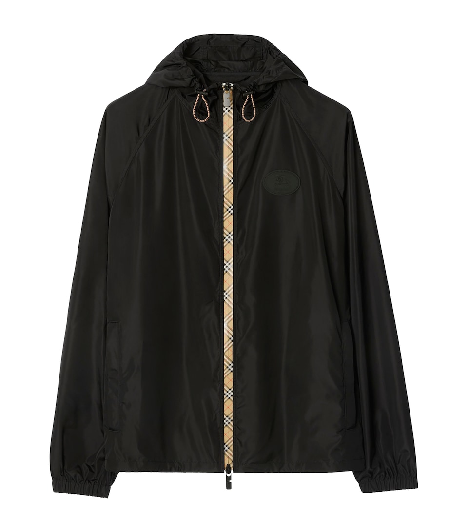Burberry Mens Check Tape Jacket Black