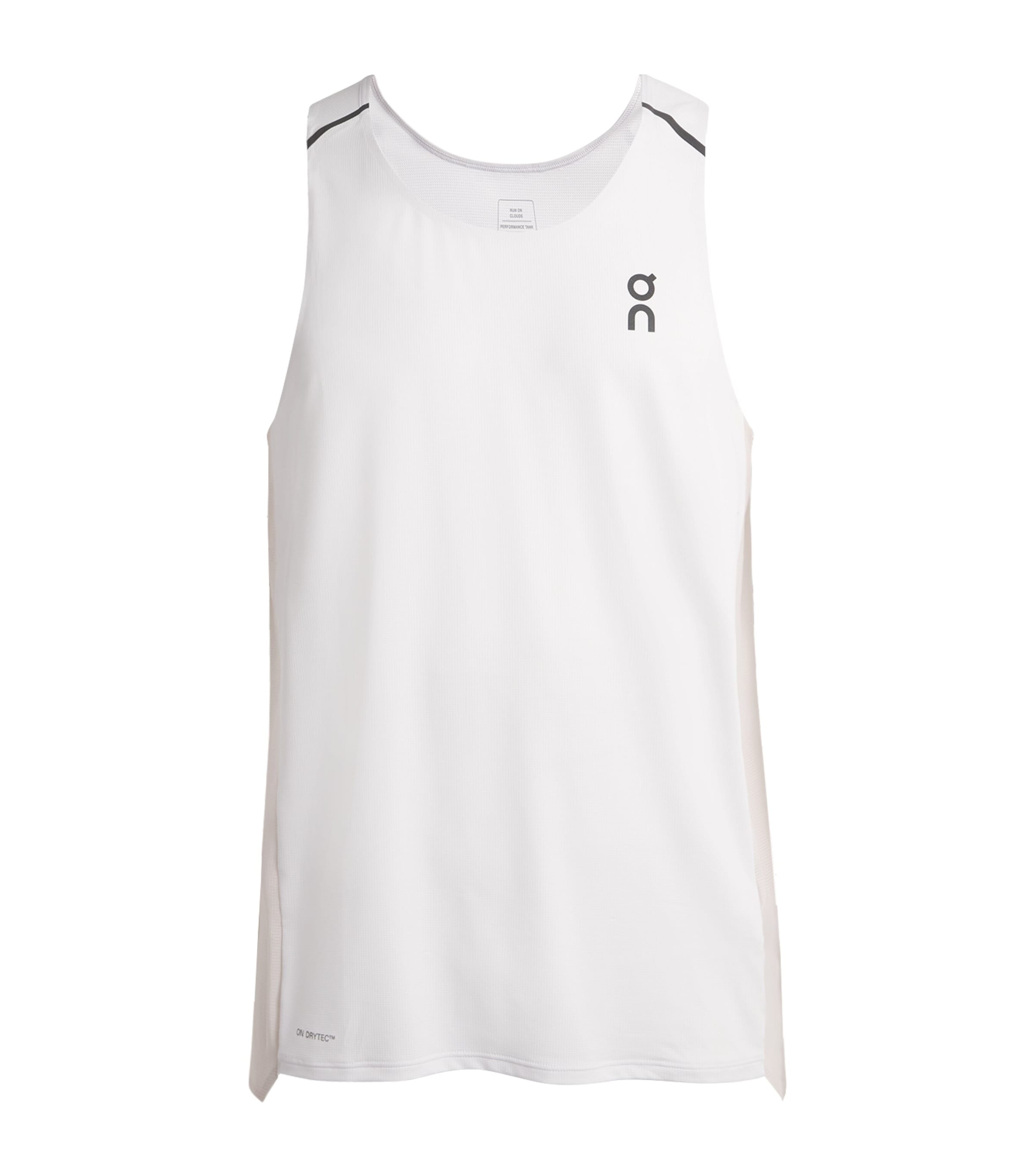 On Mens Performance Tank Top White | Silver