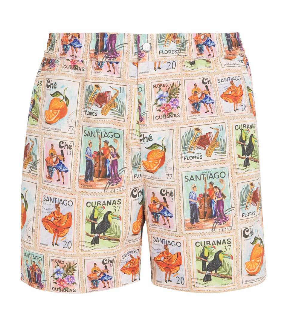 CHÉ Mens Estampillas Print Swim Shorts Multi