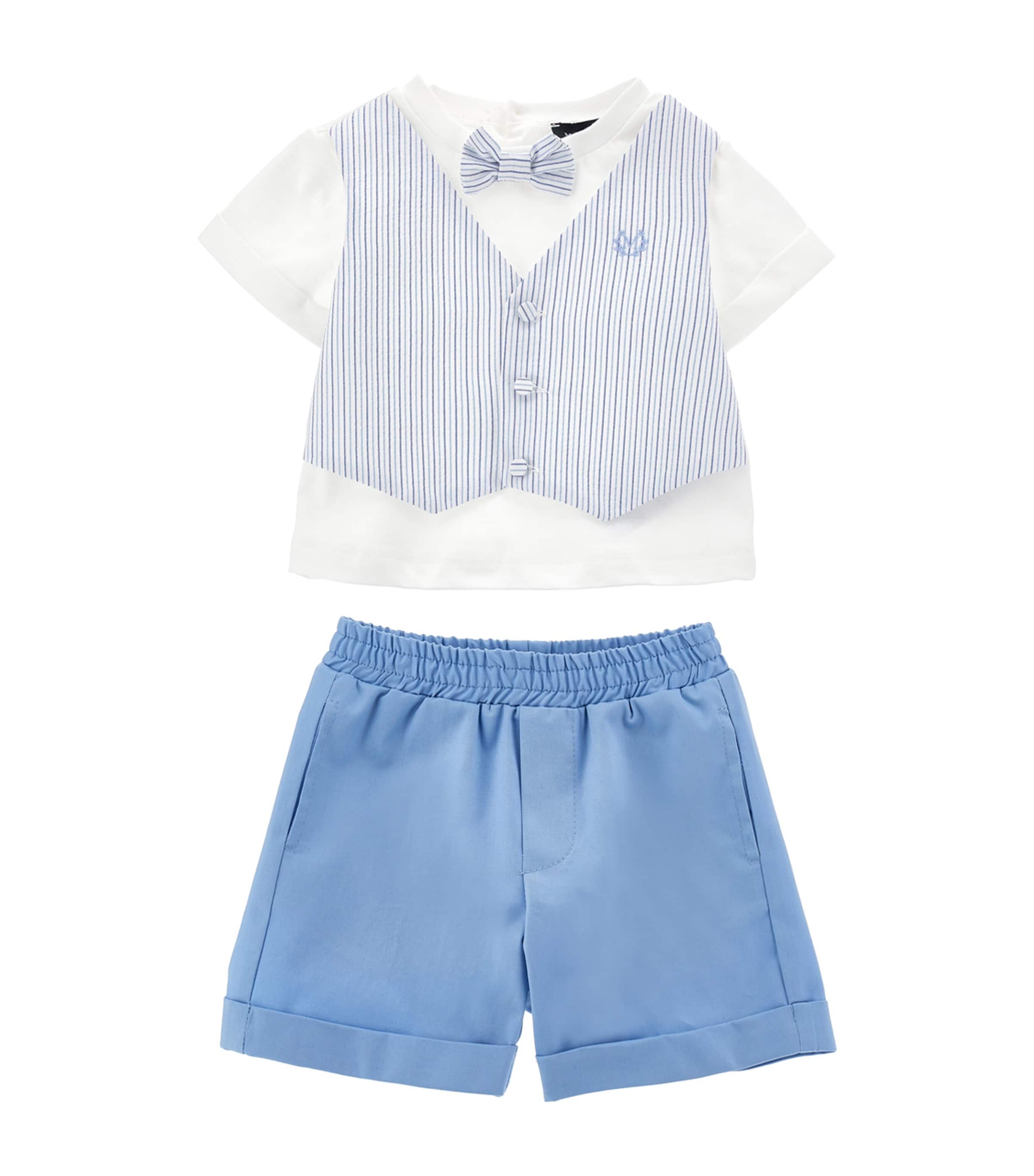 Waistcoat T-Shirt and Shorts Set (3-36 Months)