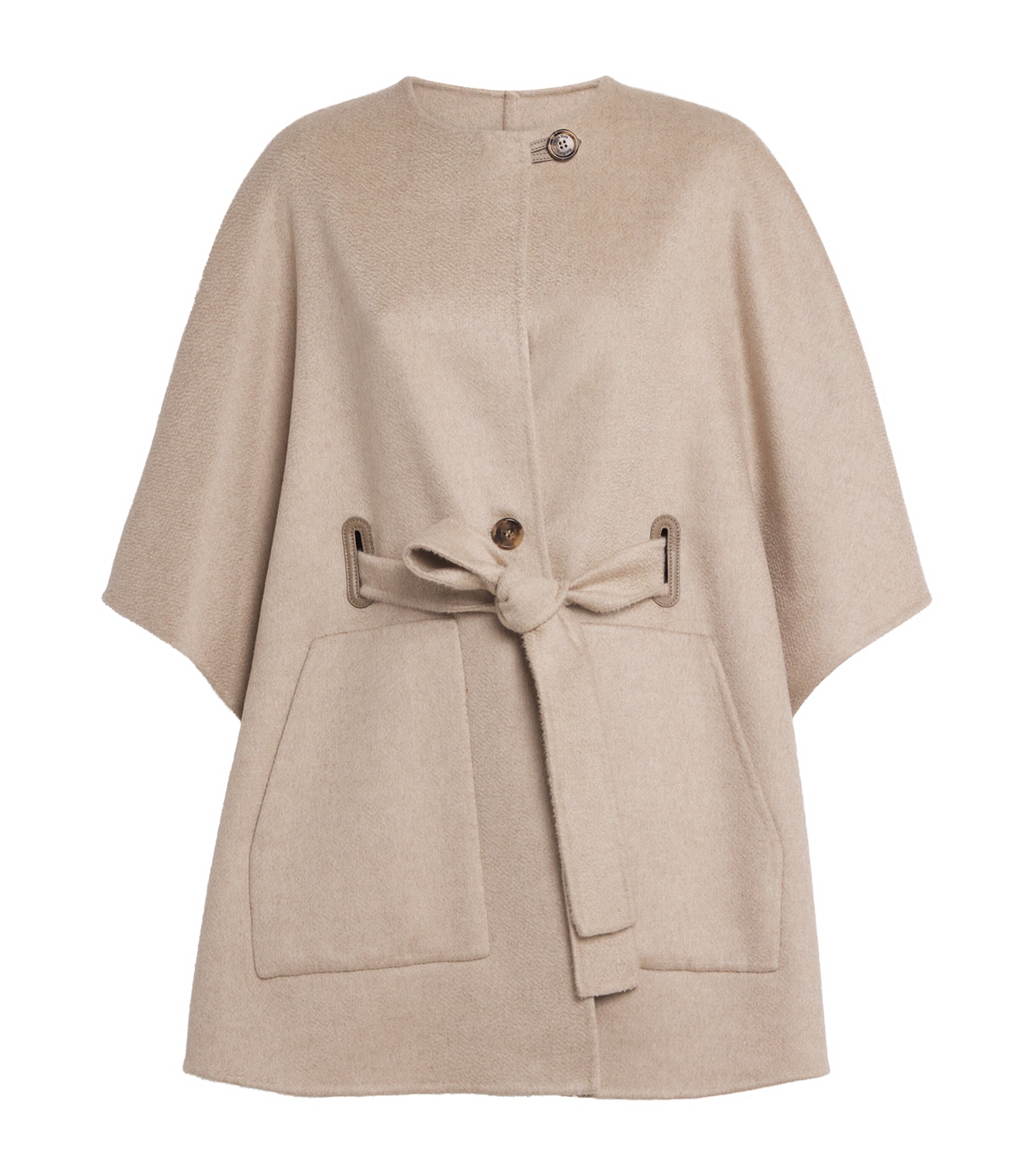 Cashmere Belted Cape