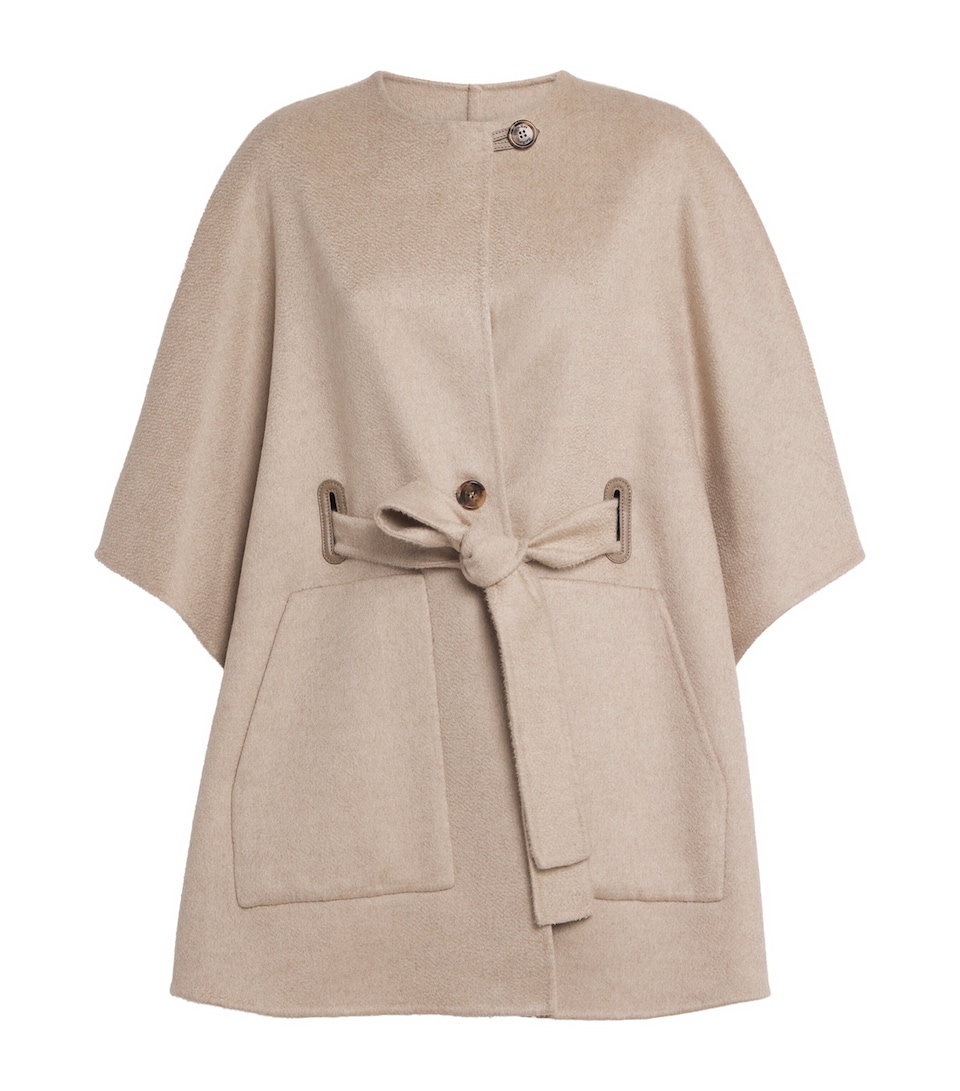Cashmere Belted Cape