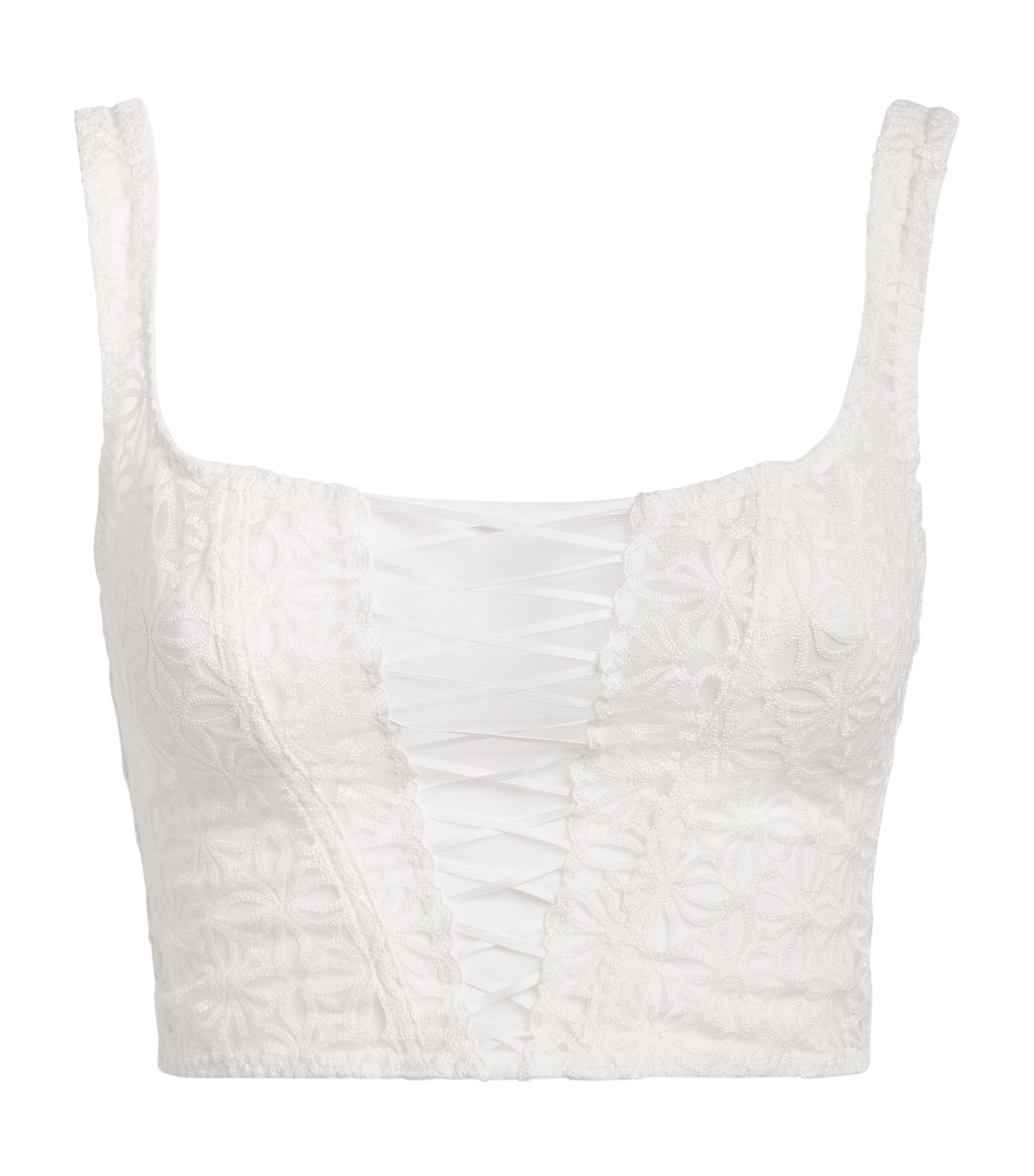 Aubade Womens Lace Secret Memories Bustier Top Ivory
