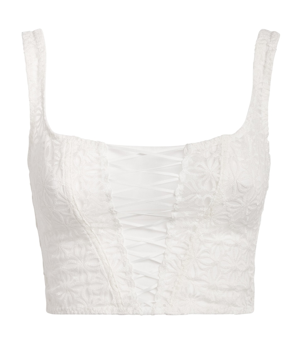 Aubade Womens Lace Secret Memories Bustier Top Ivory