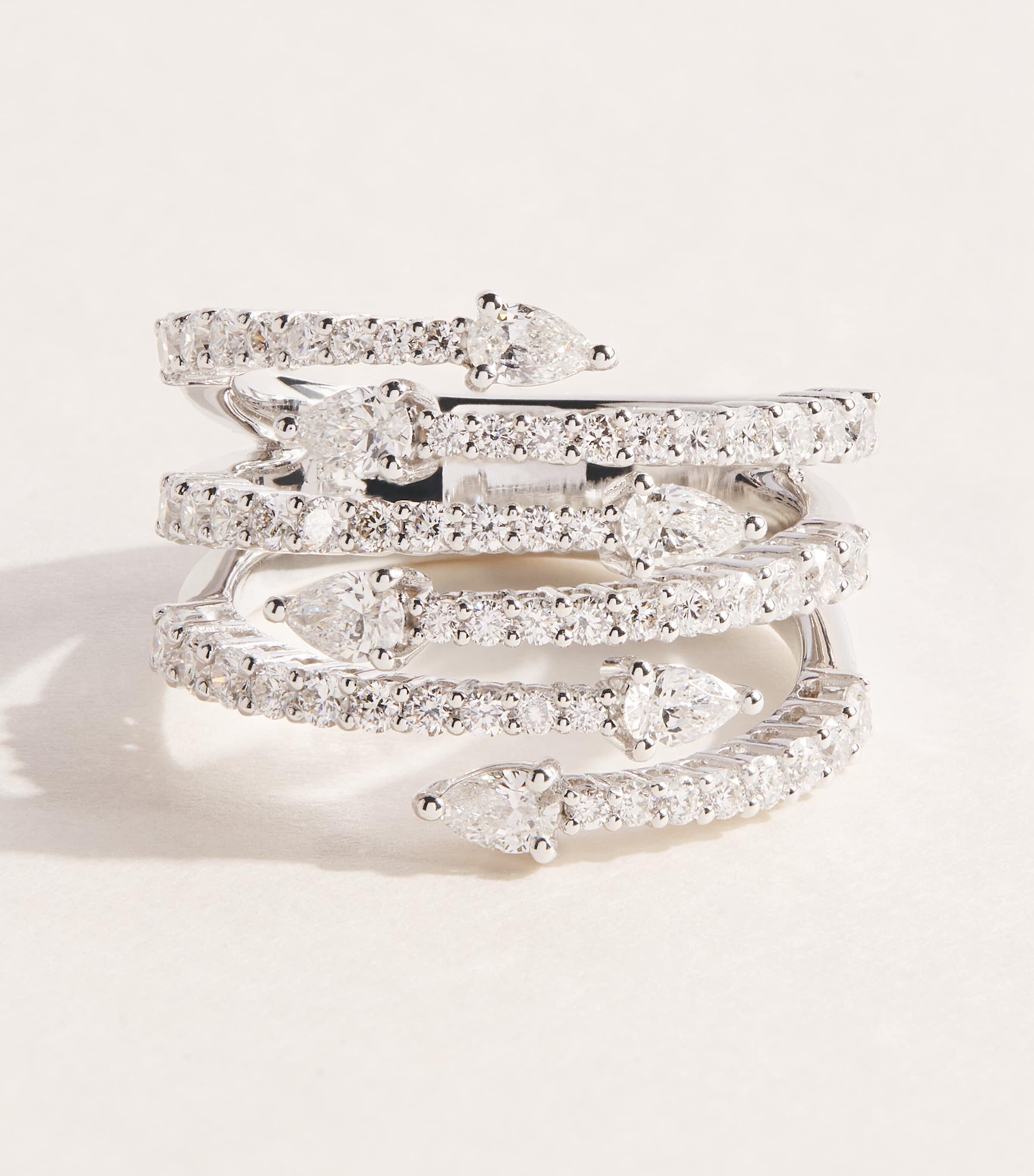 Yeprem White Gold and Diamond Y-Not Ring White Gold