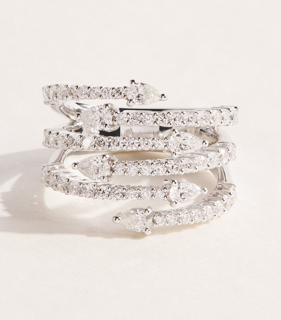 Yeprem White Gold and Diamond Y-Not Ring White Gold