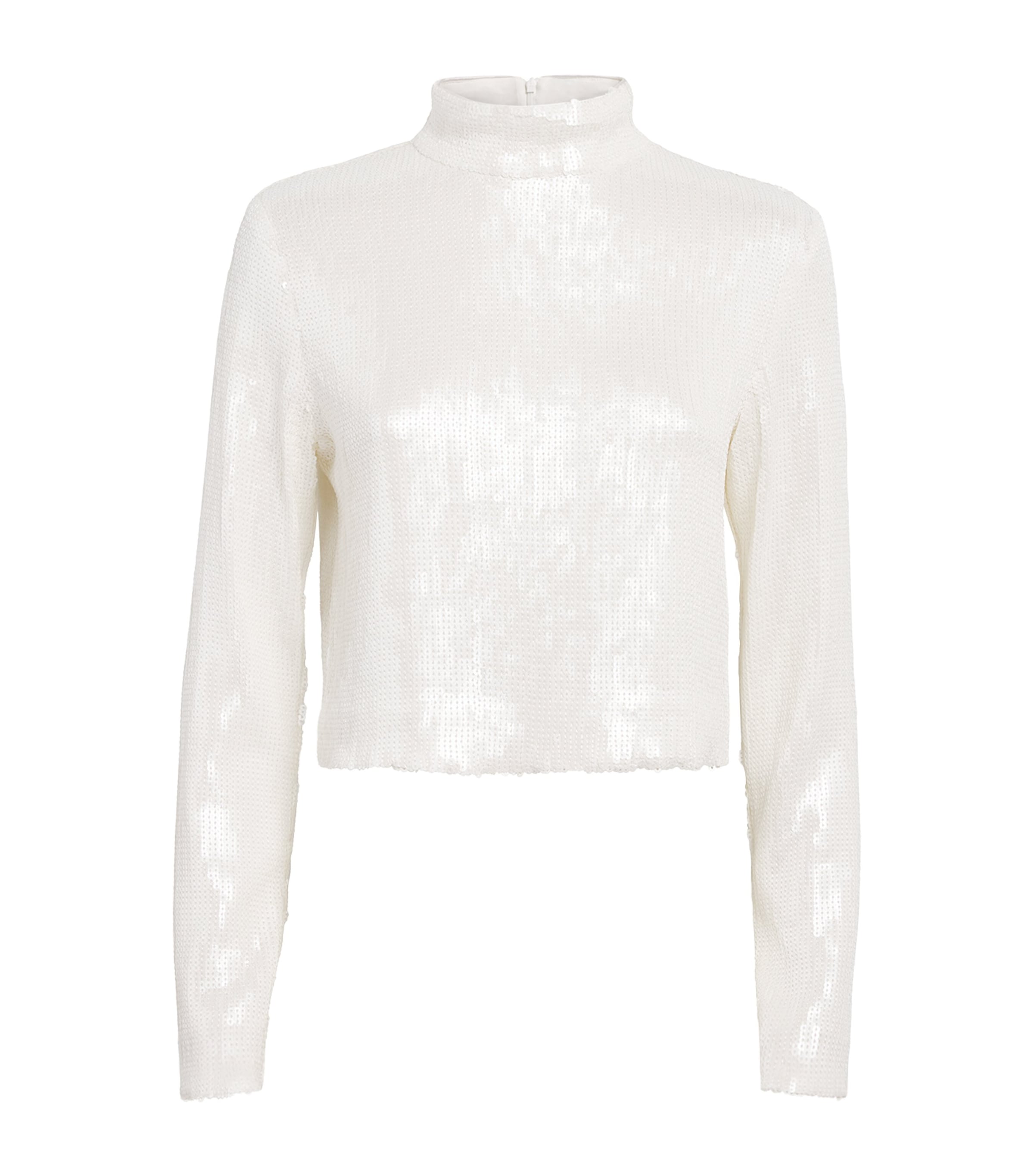 Long-Sleeve Sequin Top
