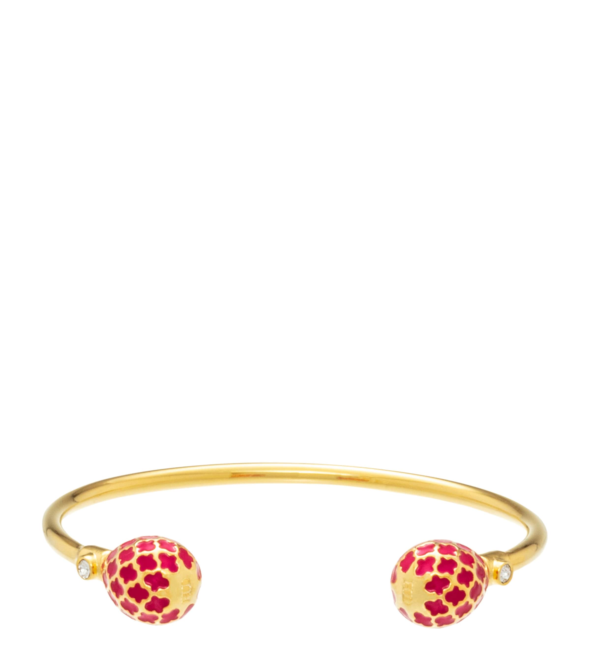 Halcyon Days Gold-Plated Agama Torque Bracelet Pink/gold