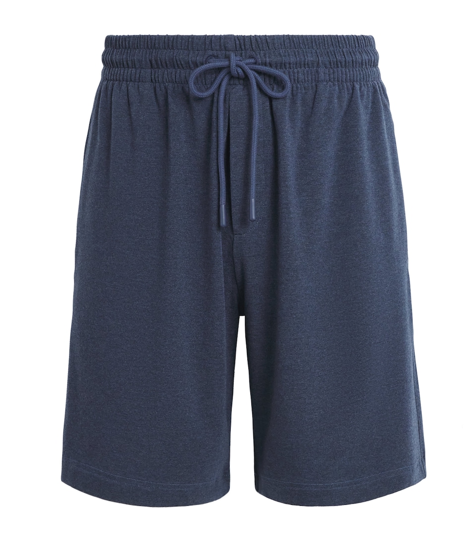Zimmerli Mens Soft Lounge Pyjama Shorts Blue Melange