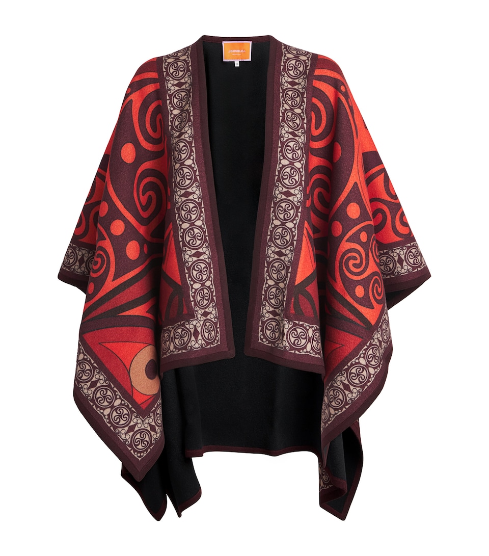 La Doublej Womens Wool-Silk Soul Poncho Alchemy Placee