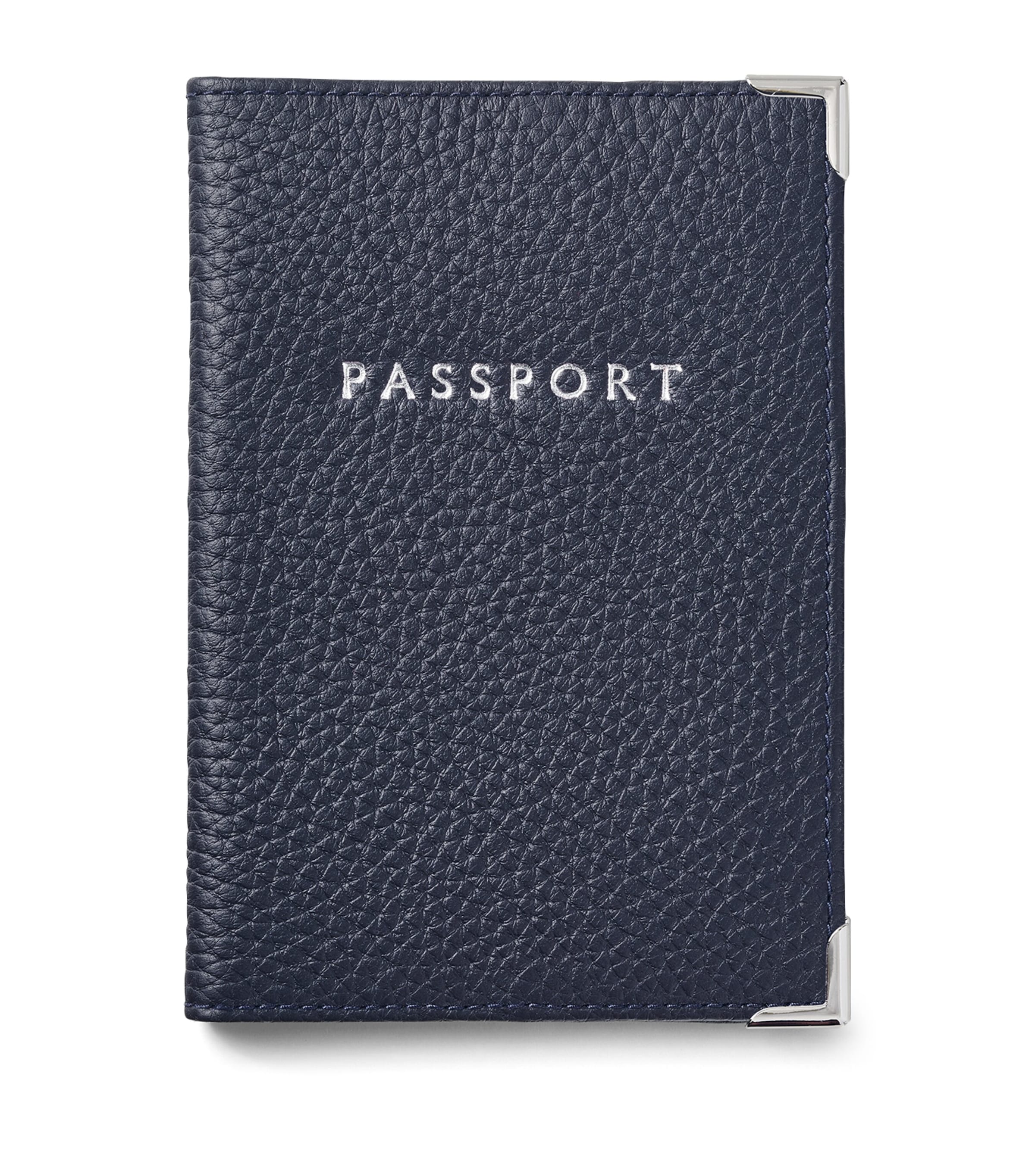 Aspinal Of London Leather Passport Cover Navy