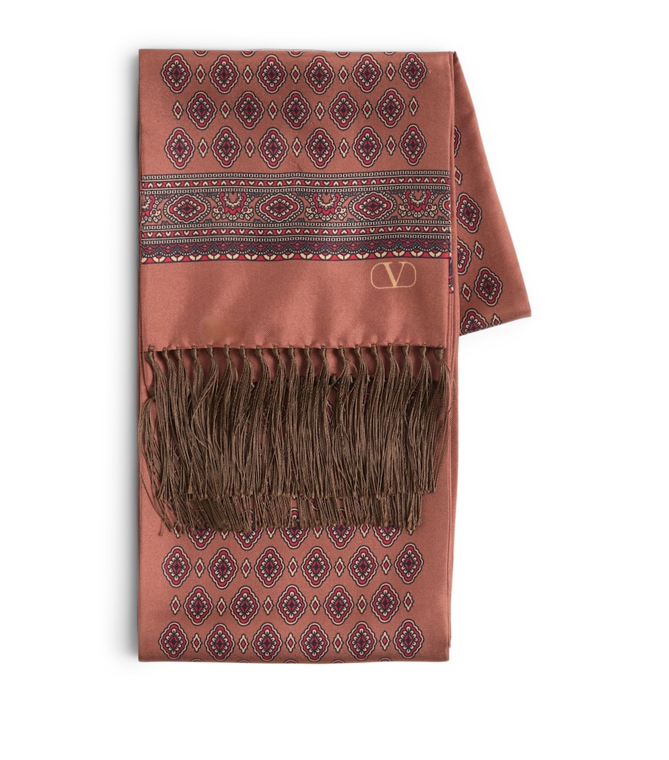 Valentino Garavani Silk Fringe Scarf