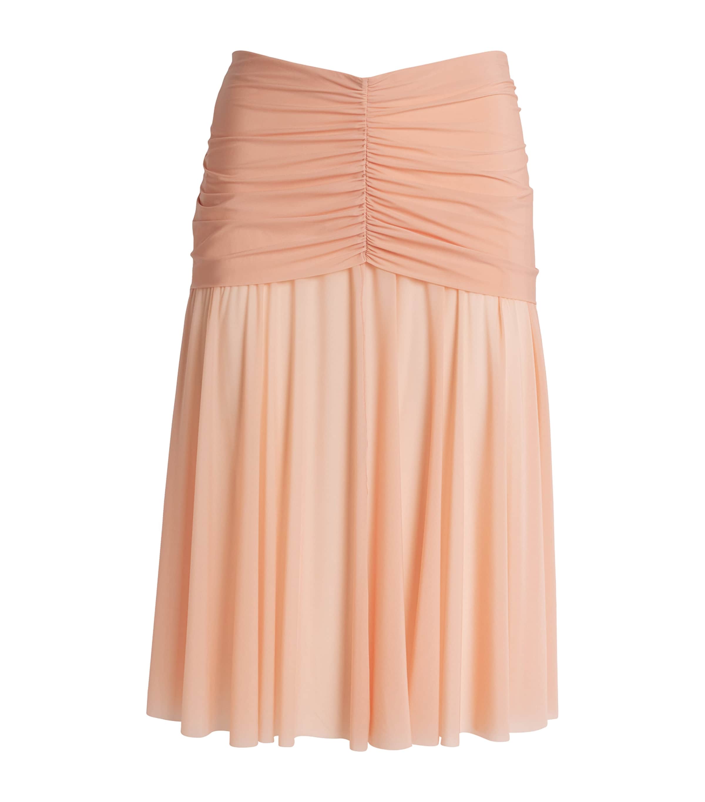 Stretch-Jersey Milky Sheer Midi Skirt