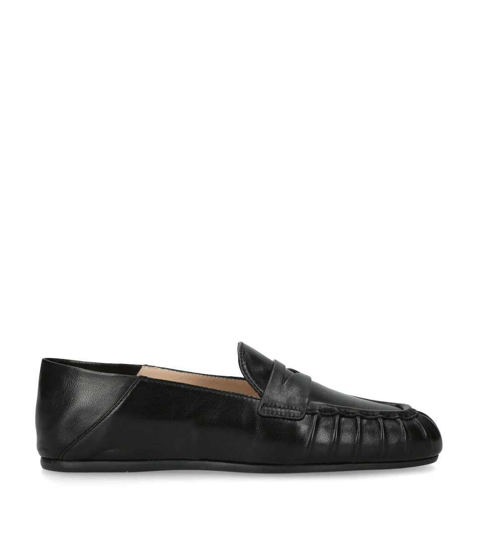 Stuart Weitzman Leather Brooks Loafers Black