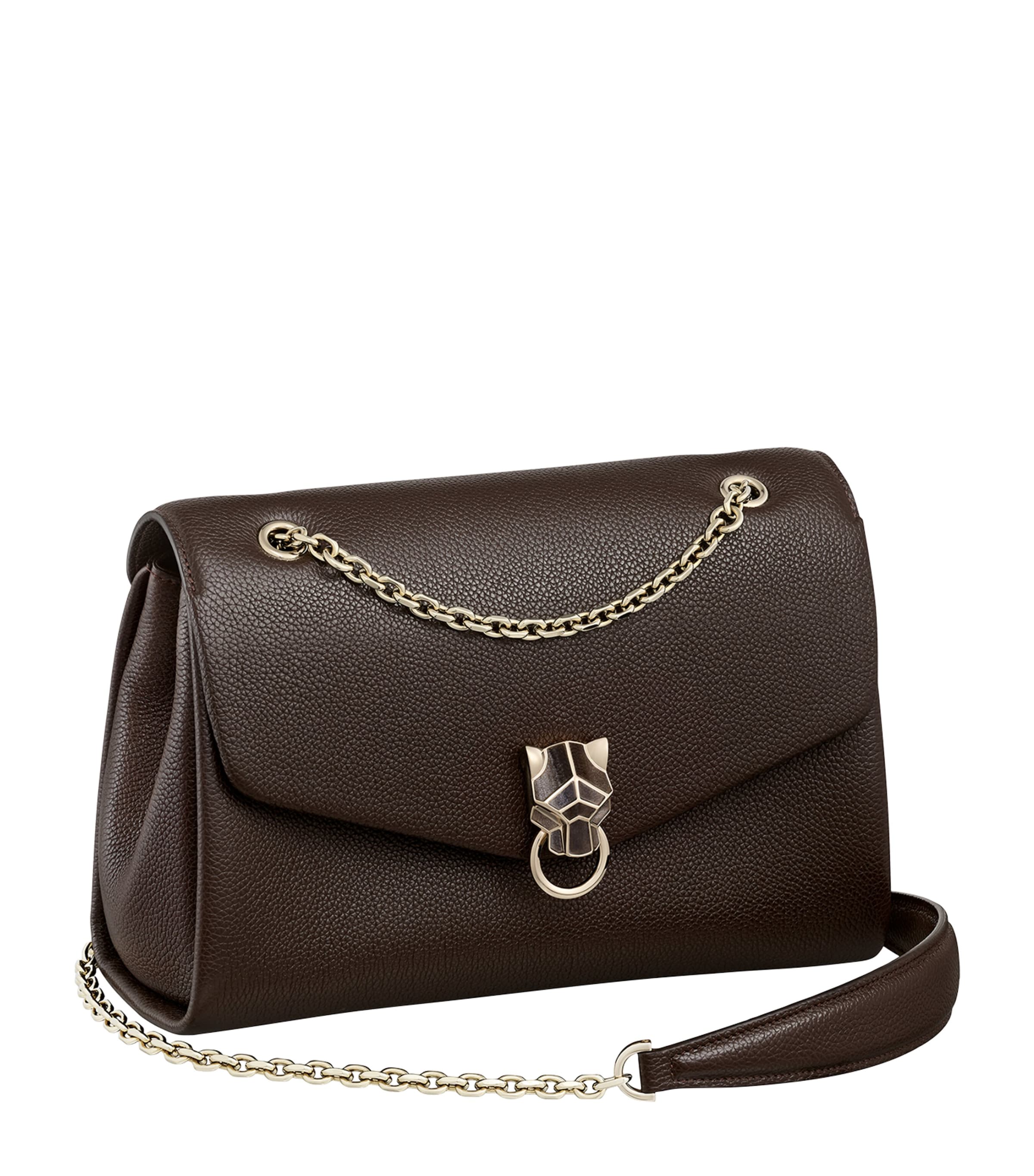 Leather Panthère de Cartier Chain Shoulder Bag