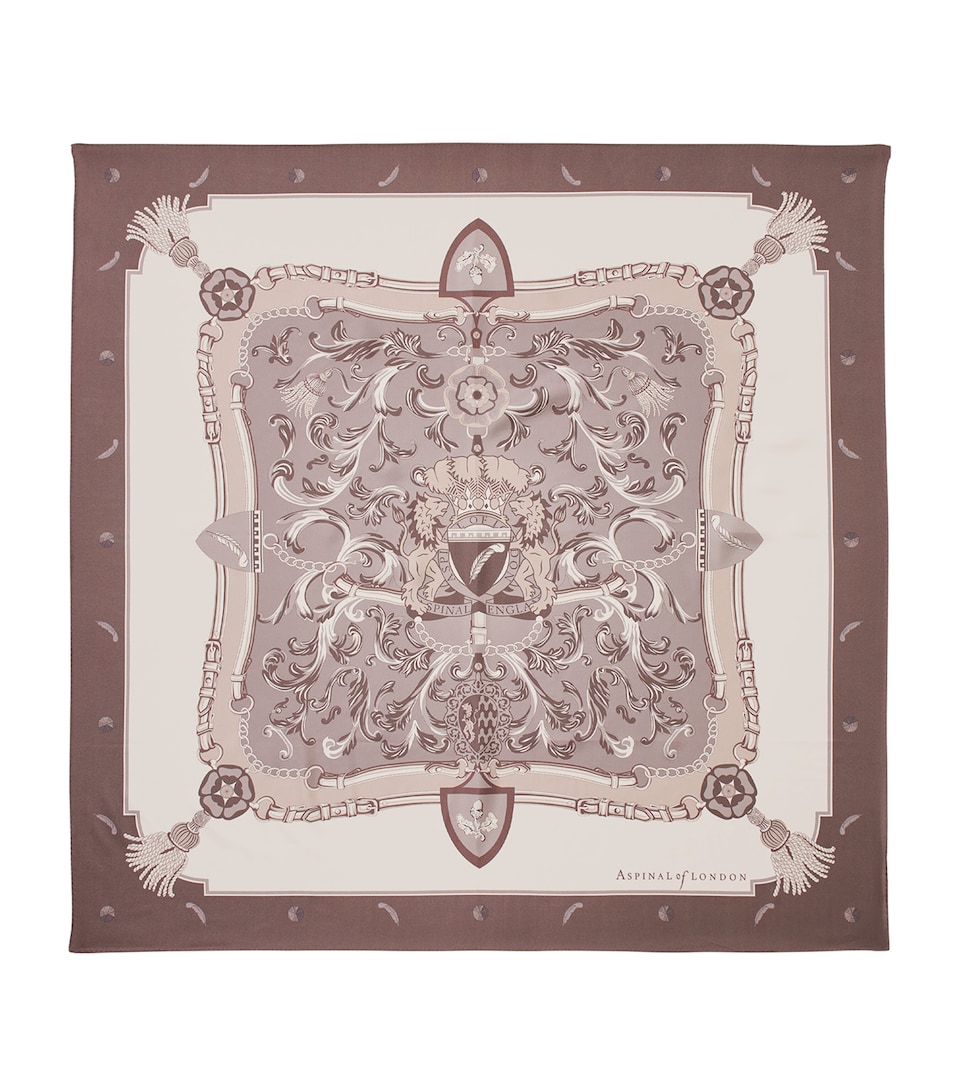 Aspinal Of London Silk Signature Scarf Moleskin