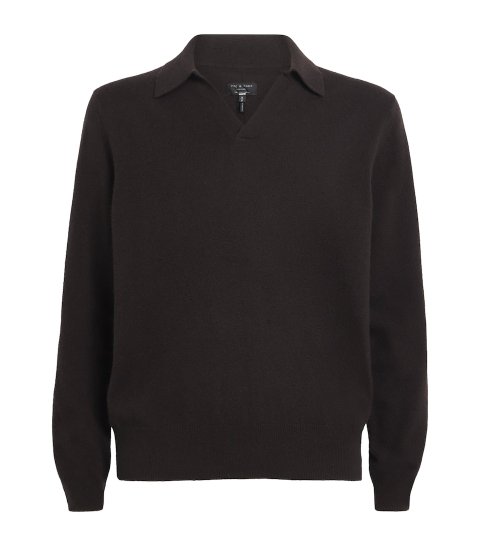 Cashmere Johnny Collar Polo Shirt