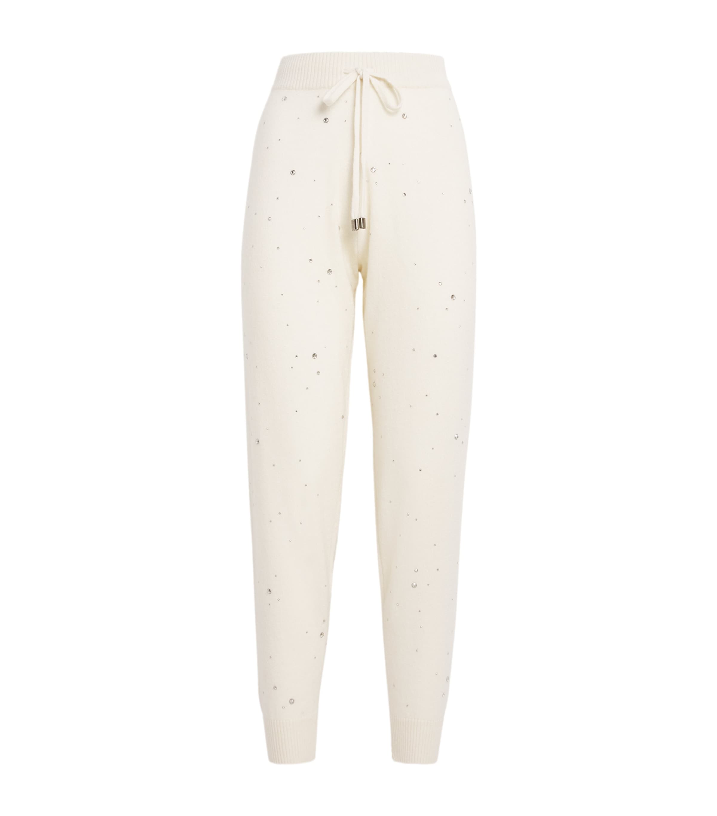 Cashmere Crystal-Embellished Sweatpants