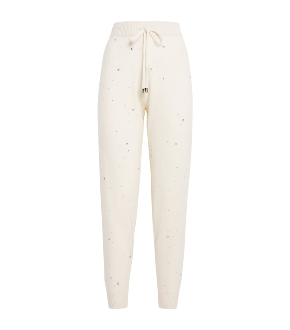 Cashmere Crystal-Embellished Sweatpants