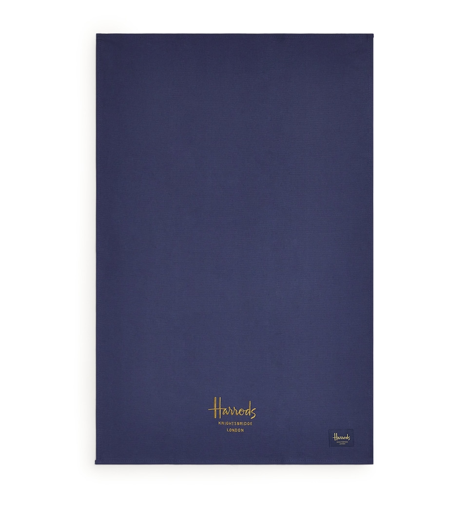 Harrods Cotton Britannia Tea Towel Navy