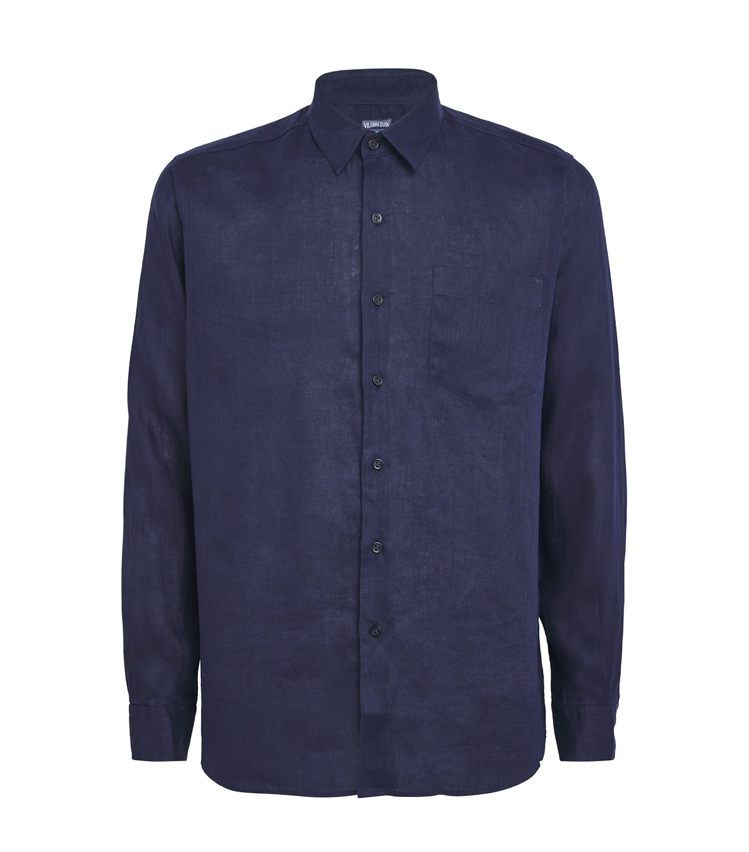 Vilebrequin Mens Linen Caroubis Shirt Bleu Marine