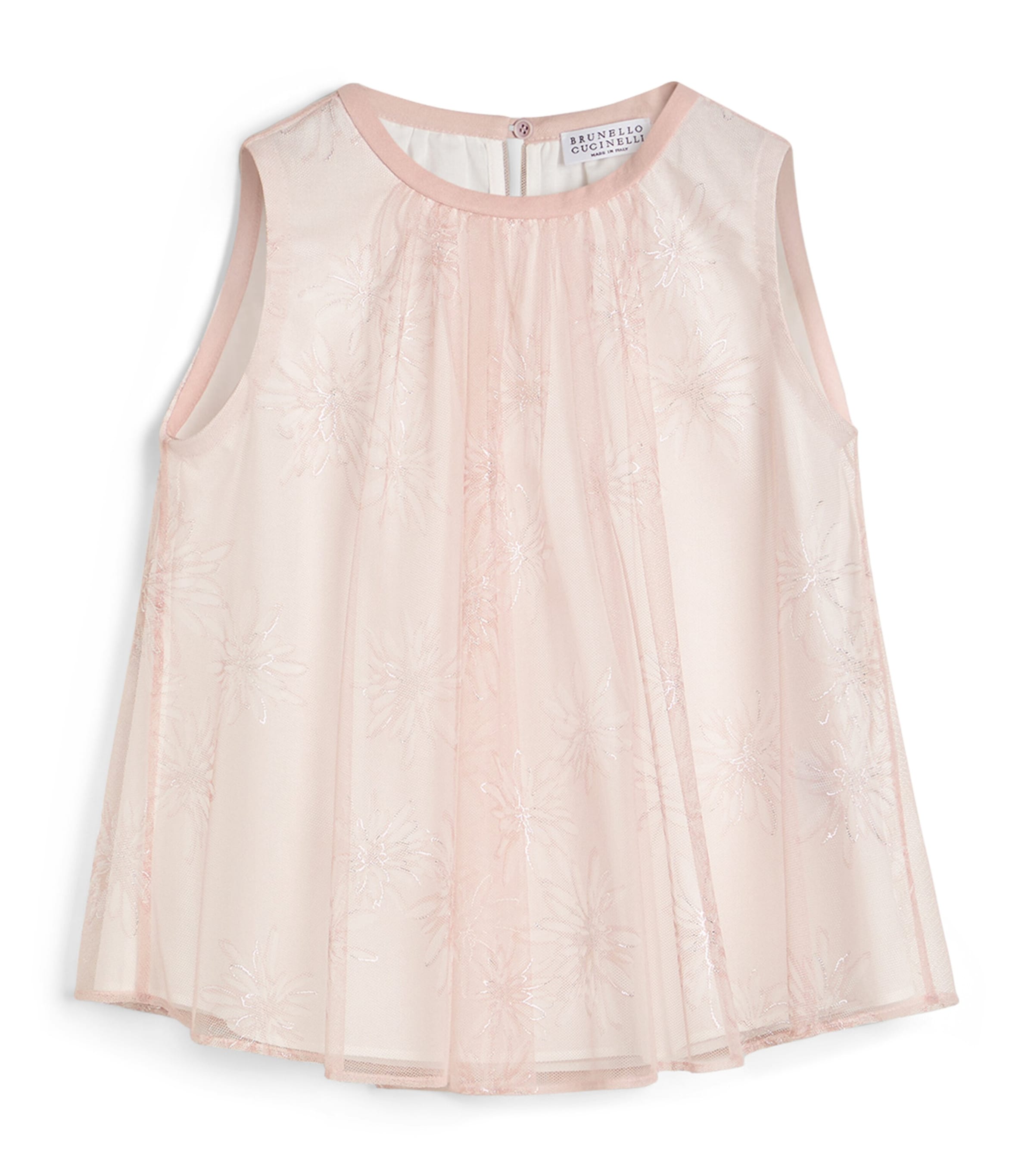 Brunello Cucinelli Kids Tulle Floral Blouse (4-6 Years)
