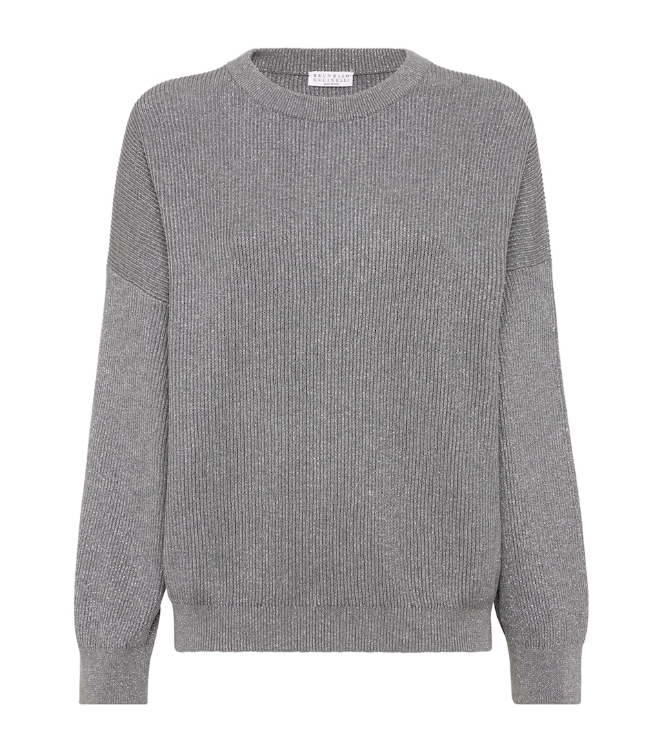 Cotton-Blend Sparkling Vanisé Sweater