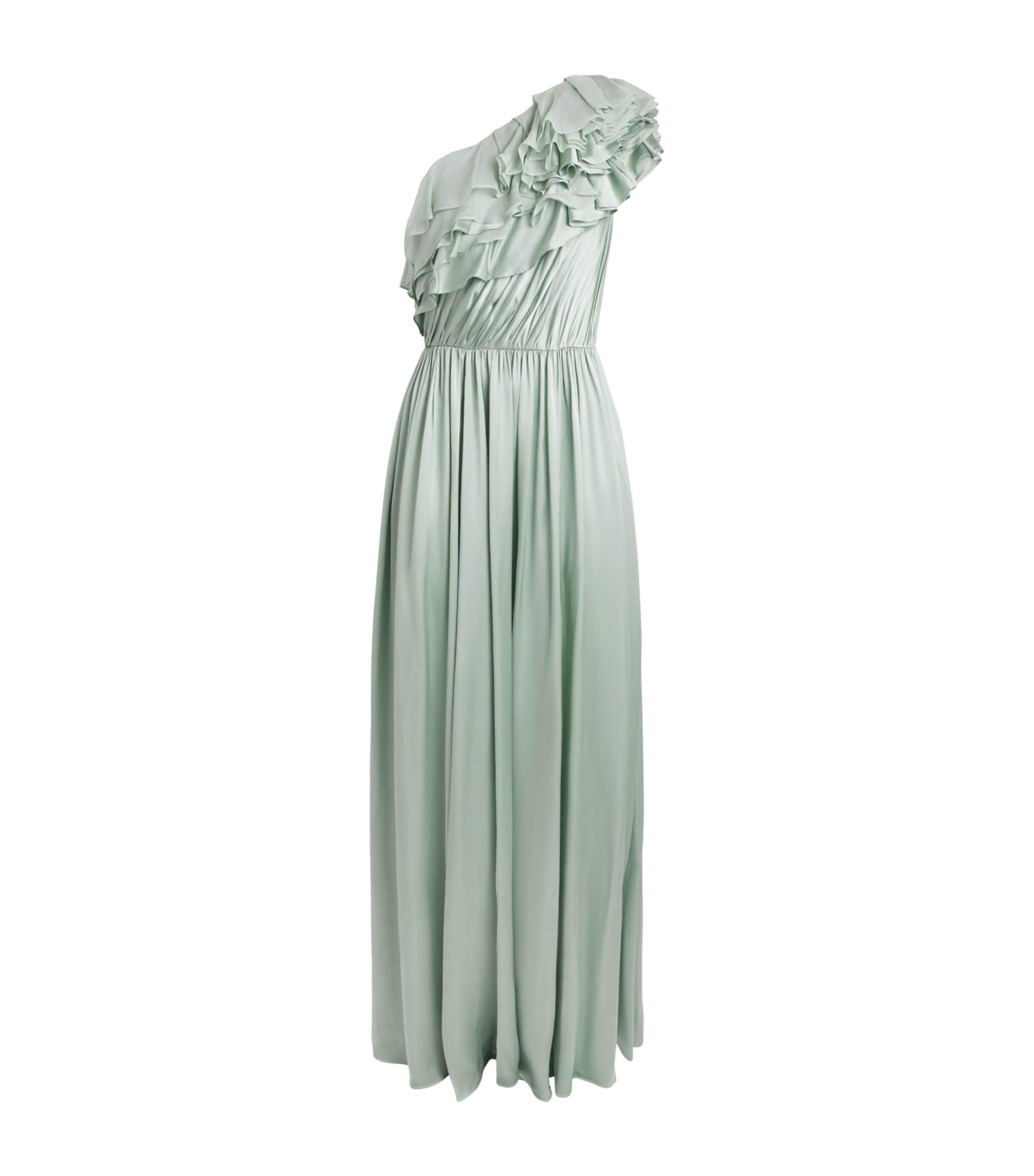 Ulla Johnson Womens Silk Avalina Gown Celadon
