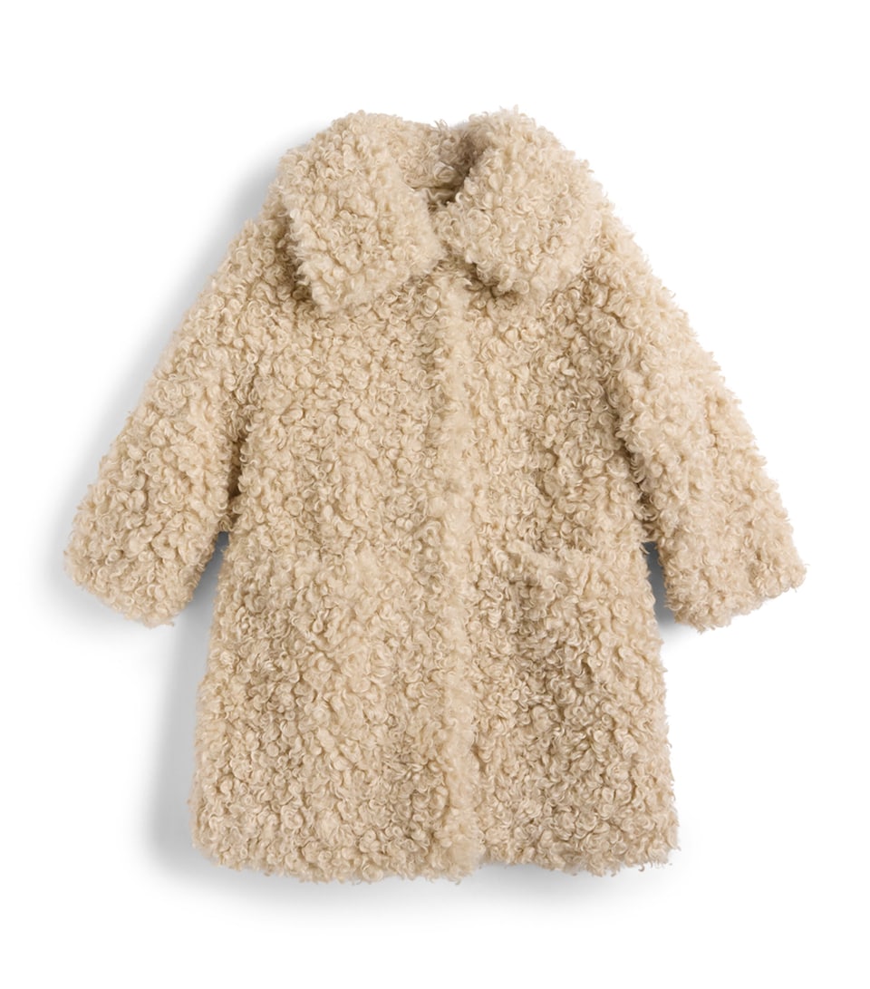 Monnalisa Teddy Coat (2-12 Years) Gardenia