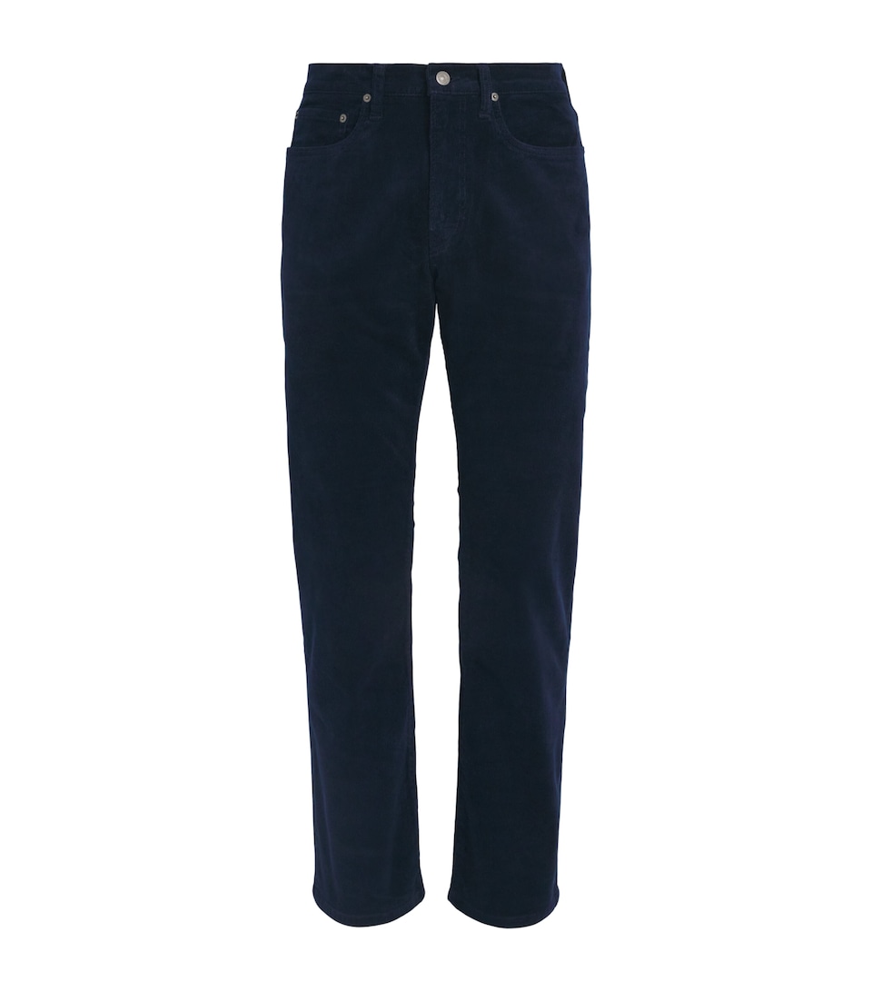 Polo Ralph Lauren Mens Stretch-Cotton Corduroy Hampton Straight Trousers Aviator Navy