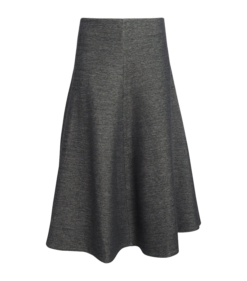 Jersey Flared Midi Skirt