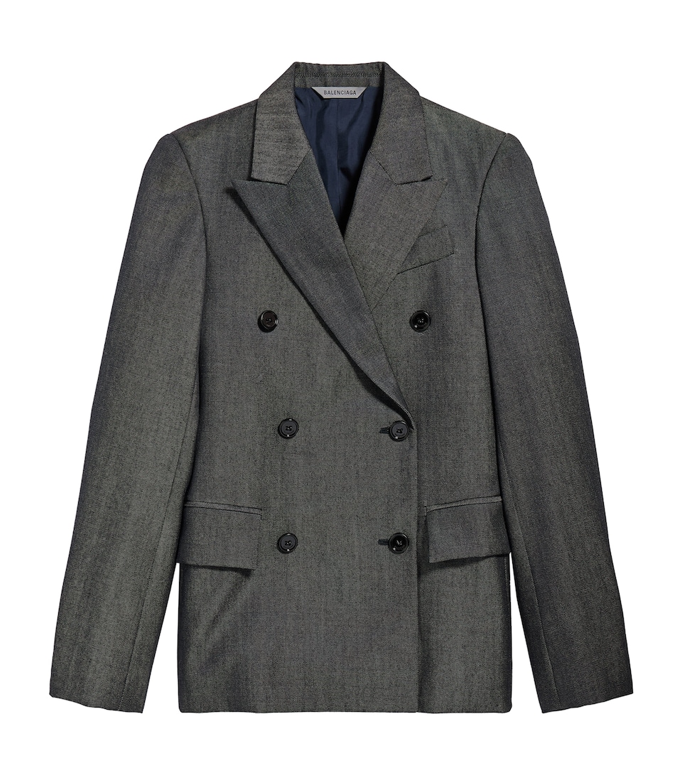 Balenciaga Womens Wool Twill Blazer