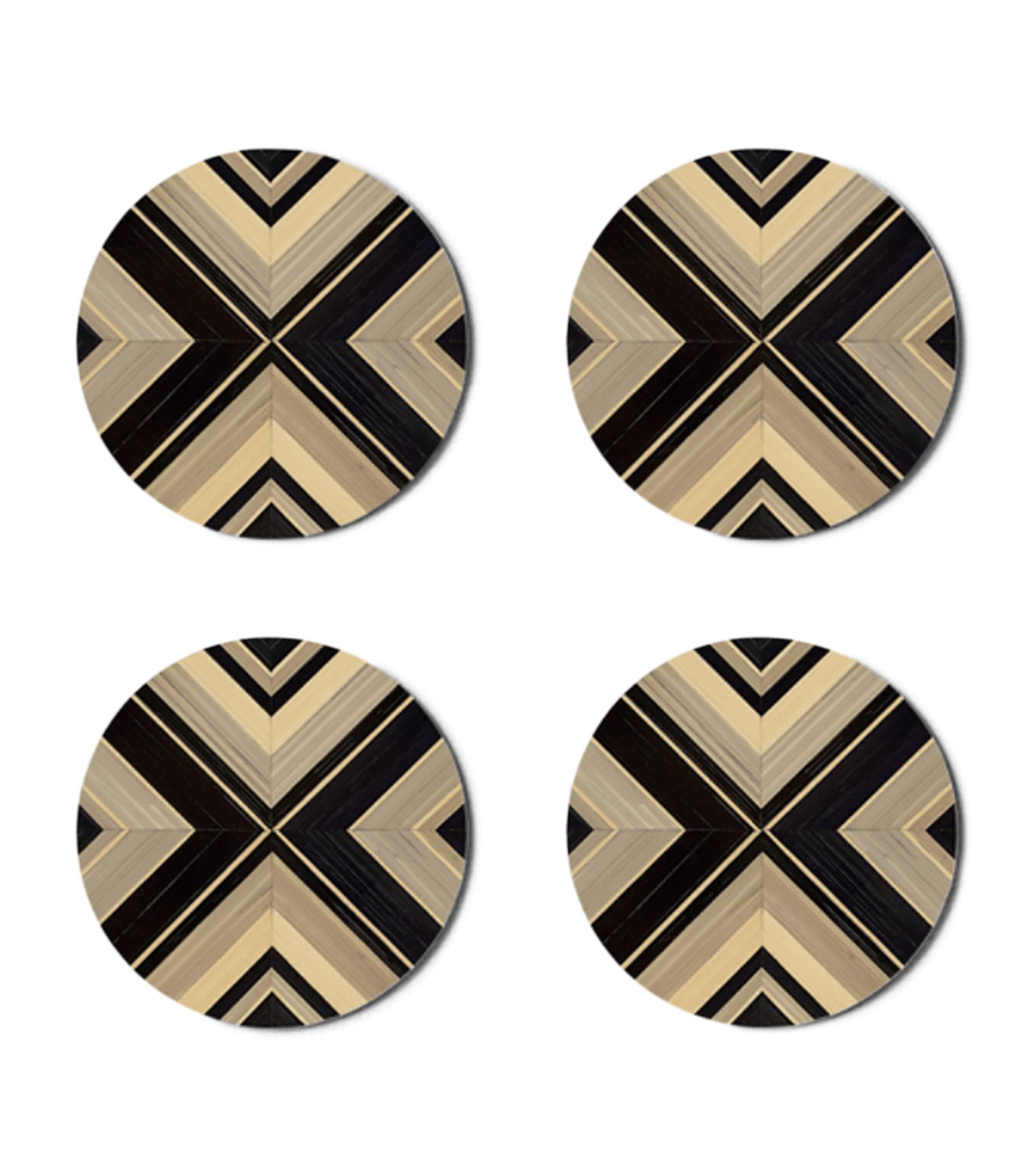 Set of 4 Geometrique Round Coasters
