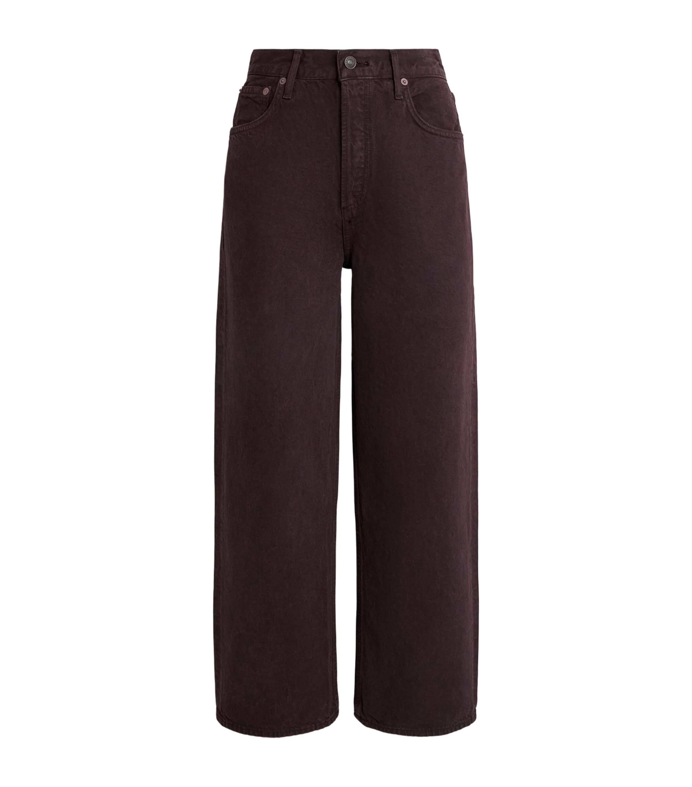AGOLDE Womens Ren Wide-Leg Jeans Slob Sloe Berry