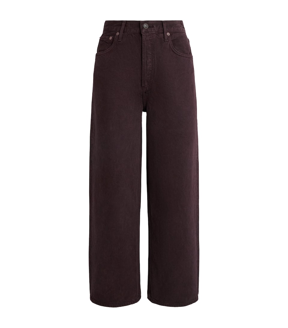 AGOLDE Womens Ren Wide-Leg Jeans Slob Sloe Berry