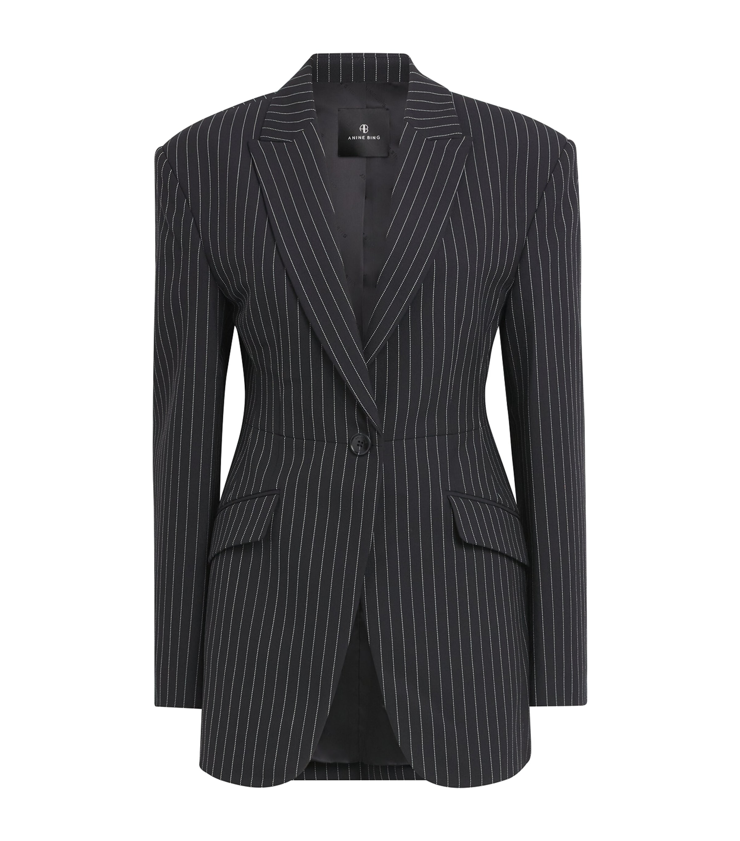 ANINE BING Womens Pinstripe Elga Blazer