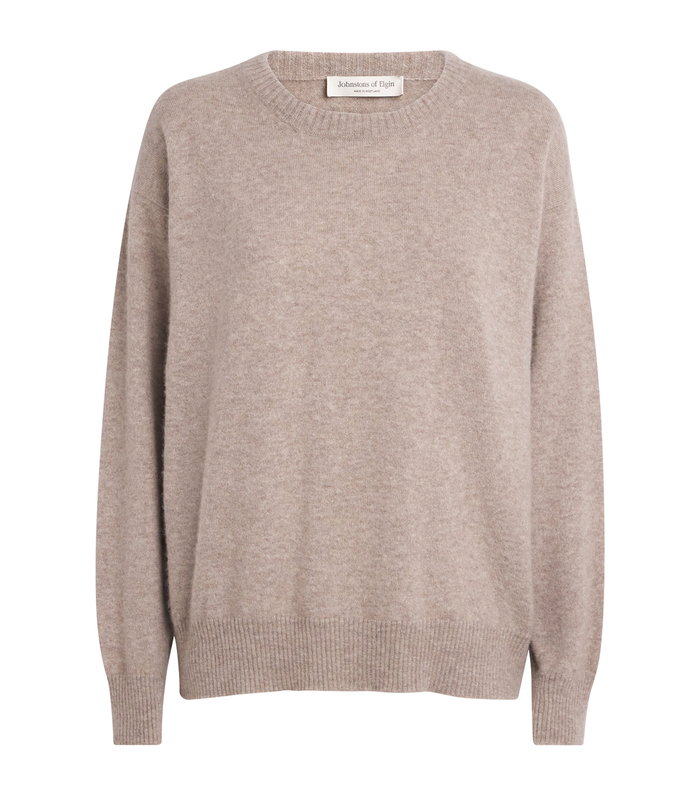 Johnstons Of Elgin Womens Cashmere-Silk Boyce Sweater Cloud Stone
