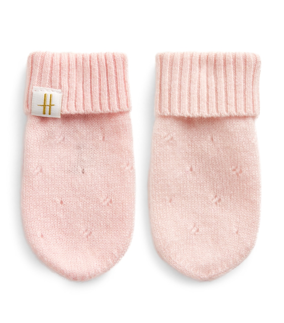 Cashmere Pointelle Mittens (0-24 Months)