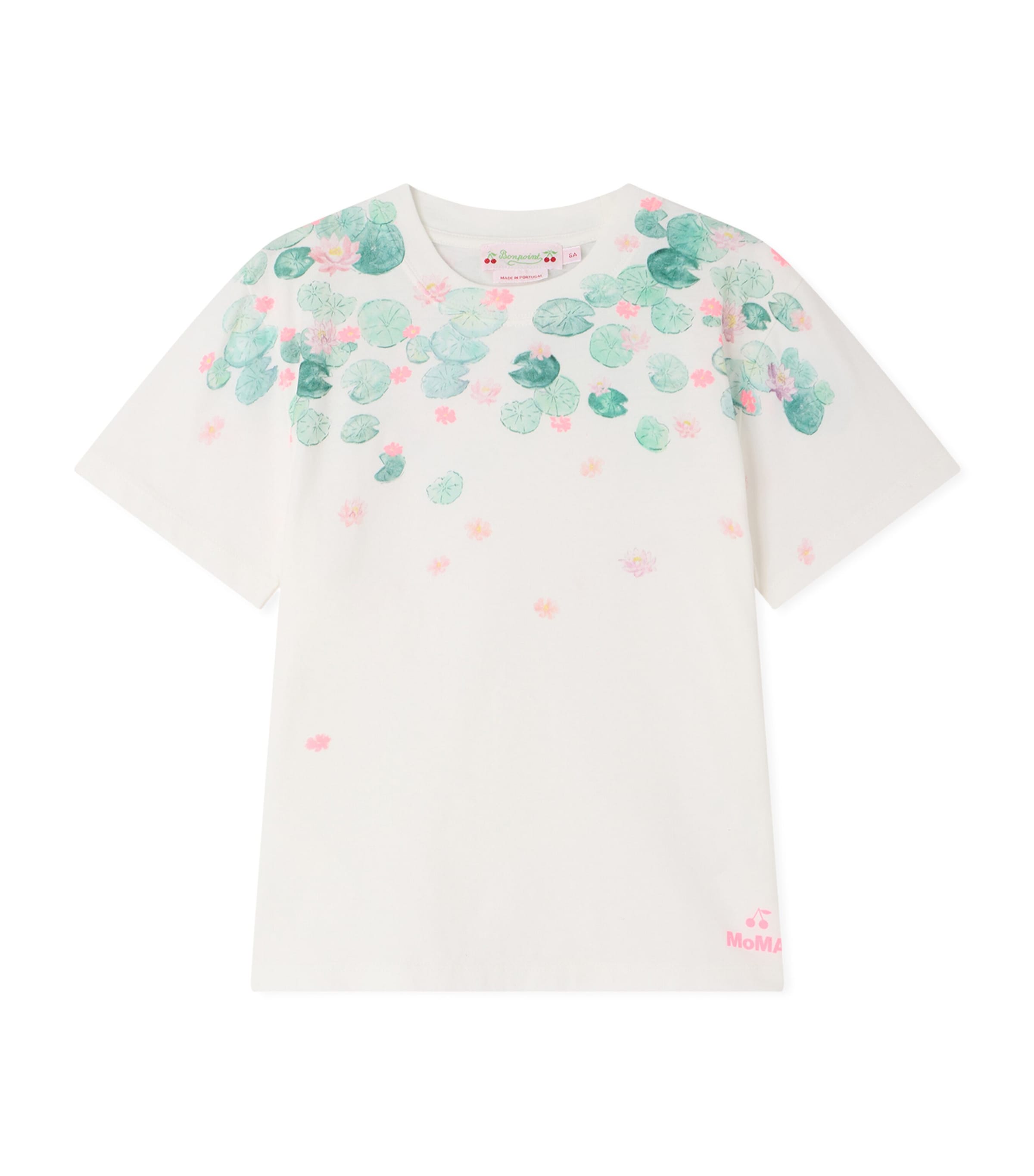 Bonpoint x MoMa Cotton Lily Pad T-Shirt (14 Years) Upb Blanc Lait