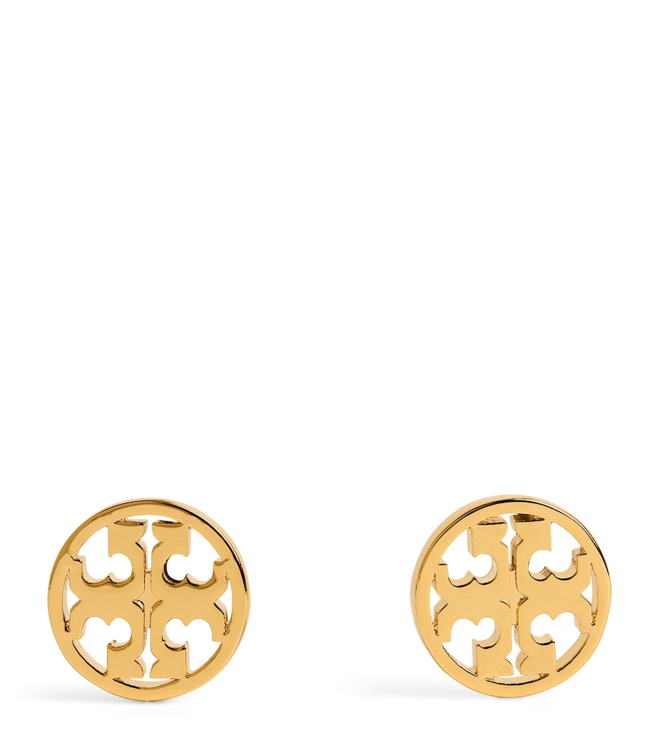 Tory Burch Miller Logo Stud Earrings Tory Gold