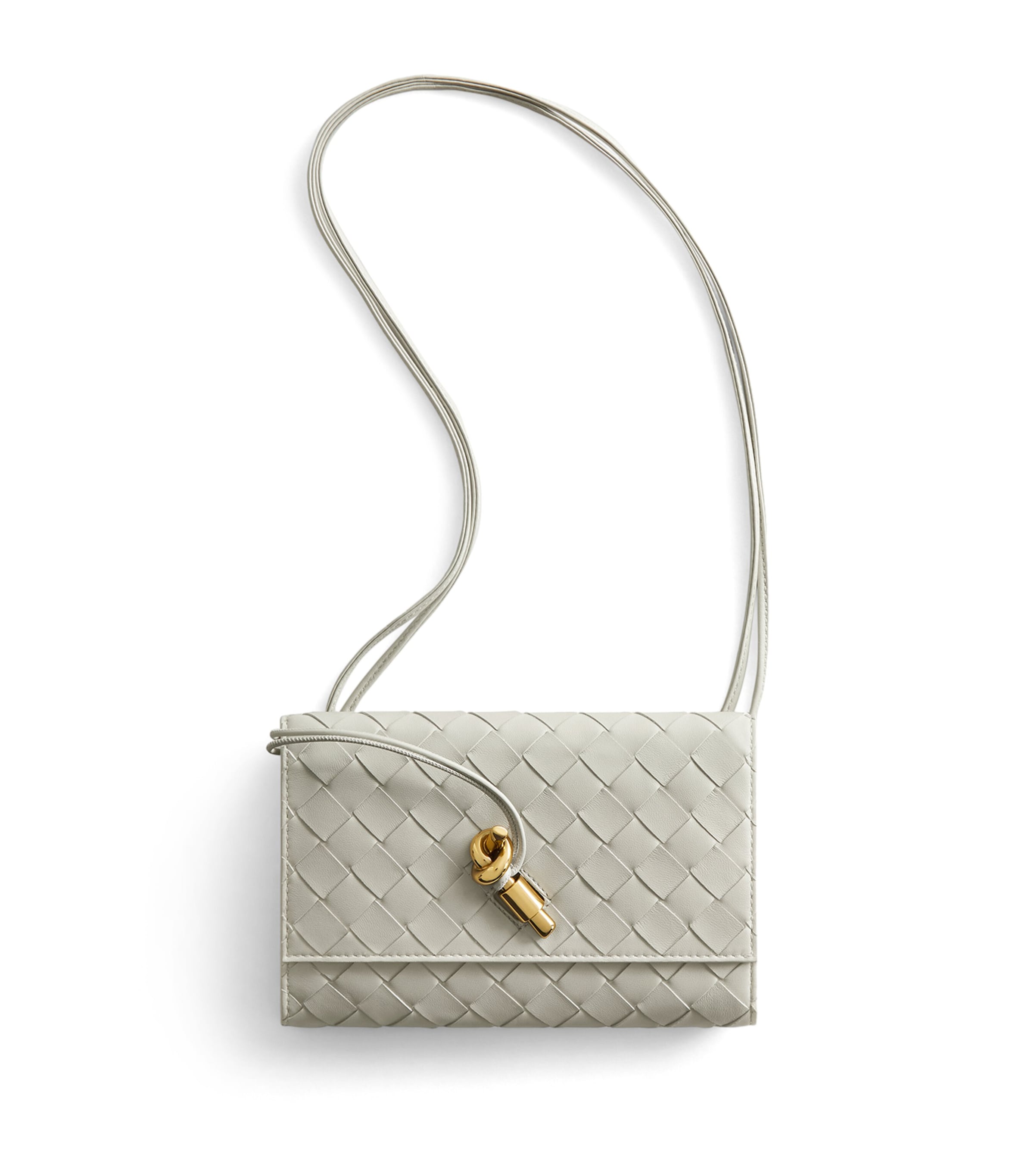 Bottega Veneta Leather Andiamo Wallet on Strap