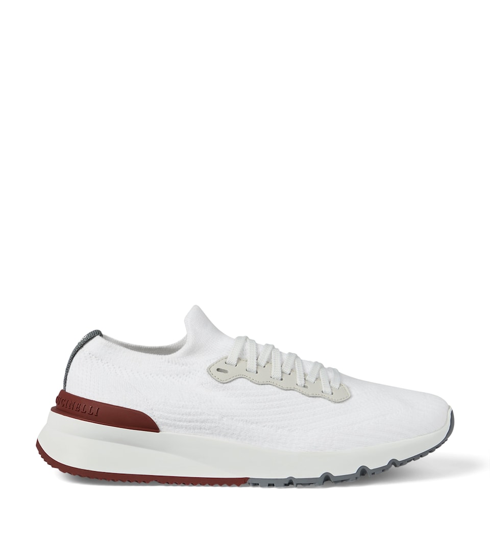 Brunello Cucinelli Cotton Knitted Sneakers